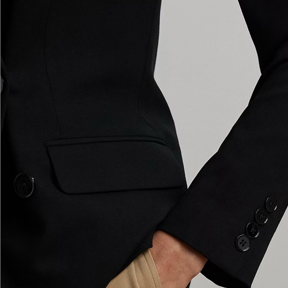 Ralph Lauren Double-Breasted Wool Crepe Blazer - Picture 5 of 8